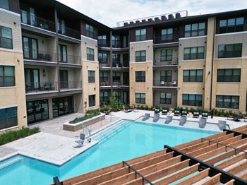 A large swimming pool